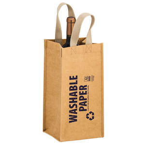 Bags - Tornado Washable Kraft Paper Wine Tote Bag
