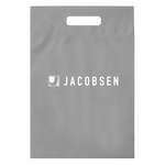 Fold Over Reinforced Die Cut Bag 9" x 13" Gray