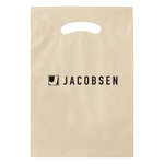 Fold Over Reinforced Die Cut Bag 9" x 13" Ivory