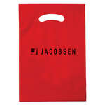 Fold Over Reinforced Die Cut Bag 9" x 13" Red