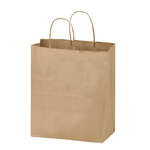 Brown, Kraft Natural Kraft Twisted Paper Handle Shopper - 8 1/4 x 4 3/4 x 10 1/4 Brown, Kraft