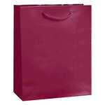 Burgundy Gloss Laminated Euro Tote Bag - 8 x 4 x 10 Burgundy