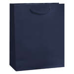 Blue, Navy Gloss Laminated Euro Tote Bag - 8 x 4 x 10 Blue, Navy
