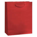 Red Gloss Laminated Euro Tote Bag - 8 x 4 x 10 Red