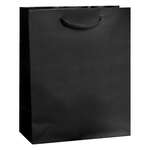 Black Gloss Laminated Euro Tote Bag - 8 x 4 x 10 Black