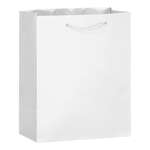Matte Laminated Euro Tote Bag - 8 x 4 x 10 White