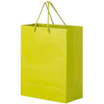 Matte Laminated Euro Tote Bag - 8 x 4 x 10 Green, Lime