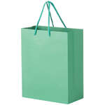 Matte Laminated Euro Tote Bag - 8 x 4 x 10 Aqua