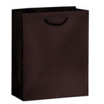 Matte Laminated Euro Tote Bag - 8 x 4 x 10 Chocolate