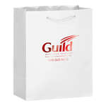 Matte Laminated Euro Tote Bag - 8 x 4 x 10 White