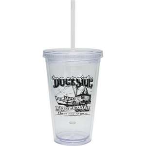 Drinkware - 16 oz. Classic Carnival Cup - Clear Lid/Color Straw