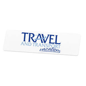 Custom Promotional 1" X 3" Plastic Name Badge - Full Color