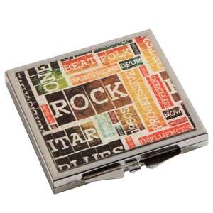 Custom Promotional Square Metal Compact Mirror - Full Color
