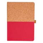 Cork And Fruit Paper Notebook / Journal With FSC Certified Paper Red, Cherry