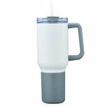 3-in-1 Stainless Steel 20 oz Tumbler and Can Cooler with handle White