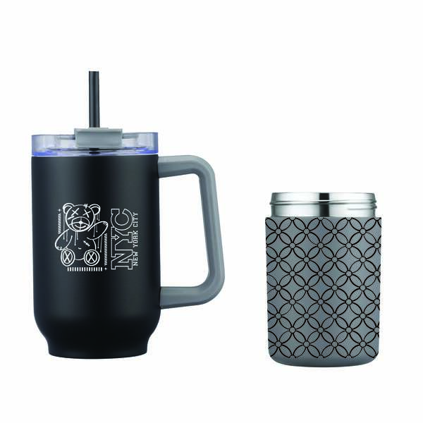 3-in-1 Stainless Steel 20 oz Tumbler and Can Cooler with handle