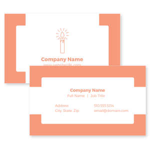 Business Cards - Candlelight Business Card 2x3-1/2 Rectangle Horizontal