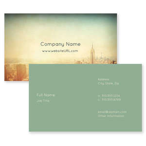 Business Cards - Cityscape Dream Business Card 2x3-1/2 Rectangle Horizontal