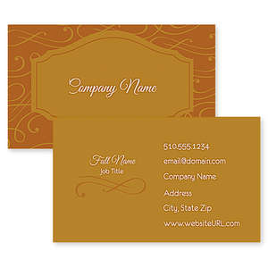 Business Cards - Elegant Scroll Business Card 2x3-1/2 Rectangle Horizontal