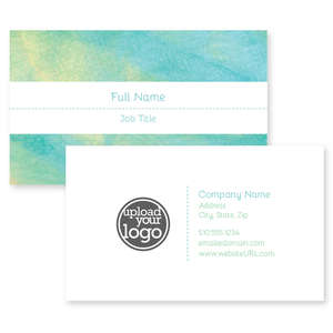 Business Cards - Teal Shimmer Business Card 2x3-1/2 Rectangle Horizontal