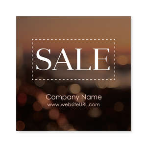 Custom Stickers - Blurred Lights Sticker 3x3 Square