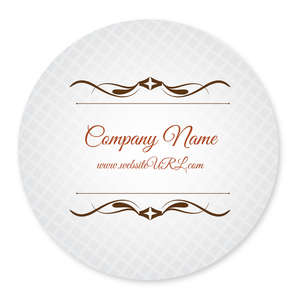 Custom Stickers - Cursive & Gray Sticker 4x4 Circle