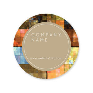 Custom Stickers - Shimmering Squares Sticker 2x2 Circle