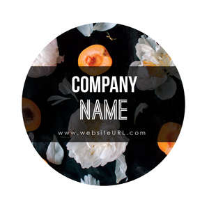 Custom Promotional Simple Flower Sticker 3x3 Circle