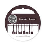 Simple Kitchen Sticker 3x3 Circle Royal Maroon