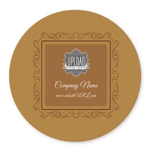 Custom Stickers - Twirly Border Sticker 4x4 Circle