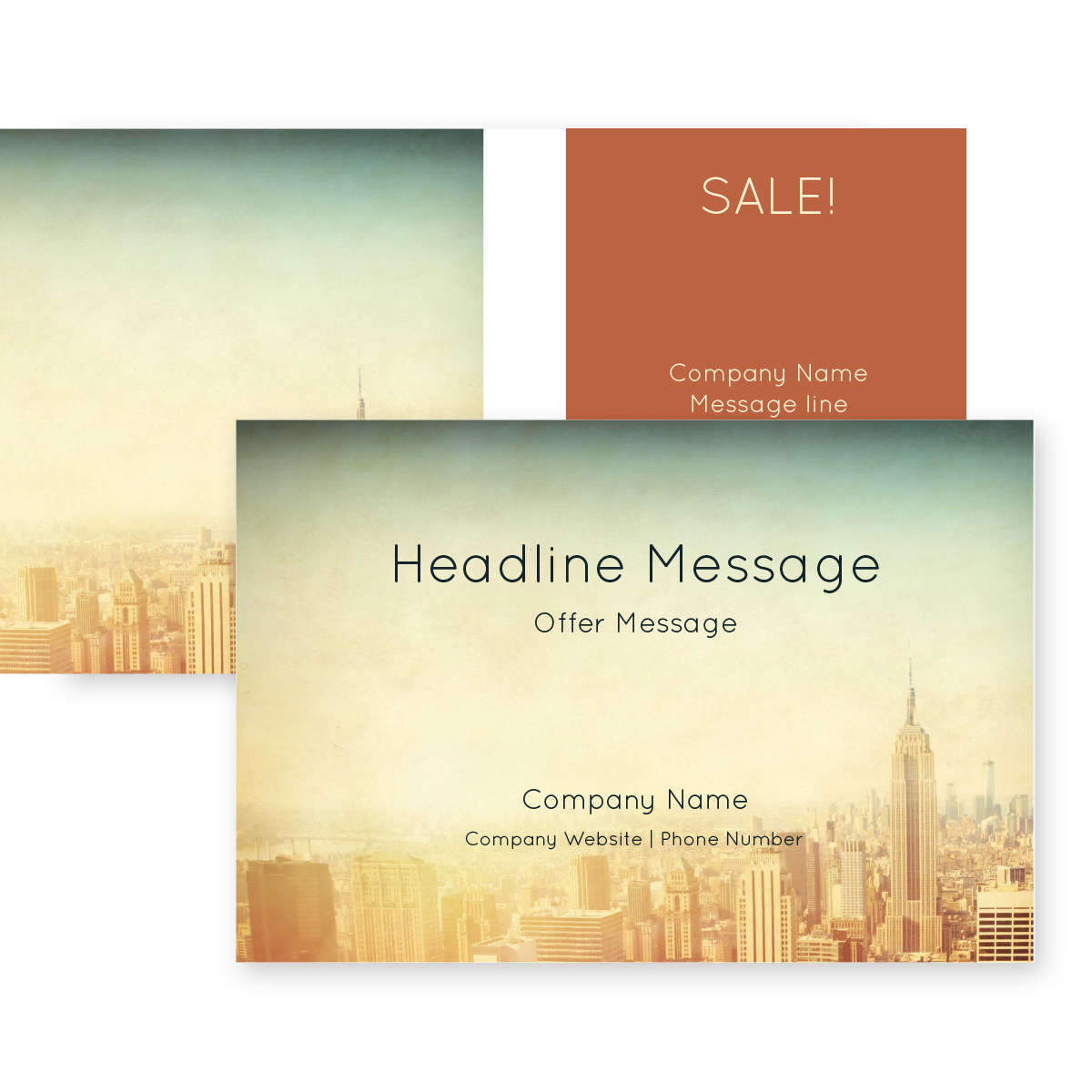 Big City Postcard 4x6 Rectangle Horizontal | Deluxe