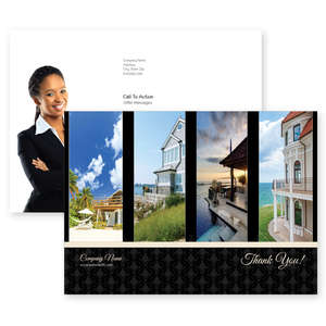 Custom Postcards - Four Panel Photo Postcard 5x7 Rectangle Horizontal