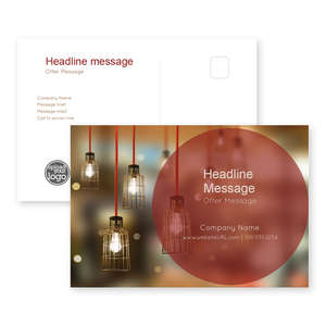 Custom Postcards - Vintage Lights Postcard 4x6 Rectangle Horizontal