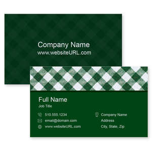 Business Cards - Gingham Style Business Card 2x3-1/2 Rectangle