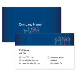 Business Cards - Drinks Business Card 2x3-1/2 Rectangle