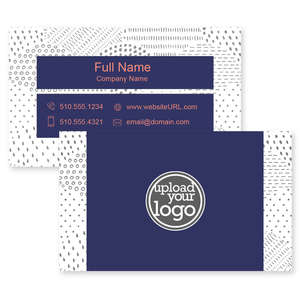 Business Cards - Dots in Dots Business Card 2x3-1/2 Rectangle