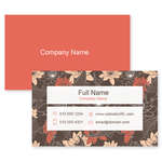 Koi Lily Business Card 2x3-1/2 Rectangle Burnt Sienna