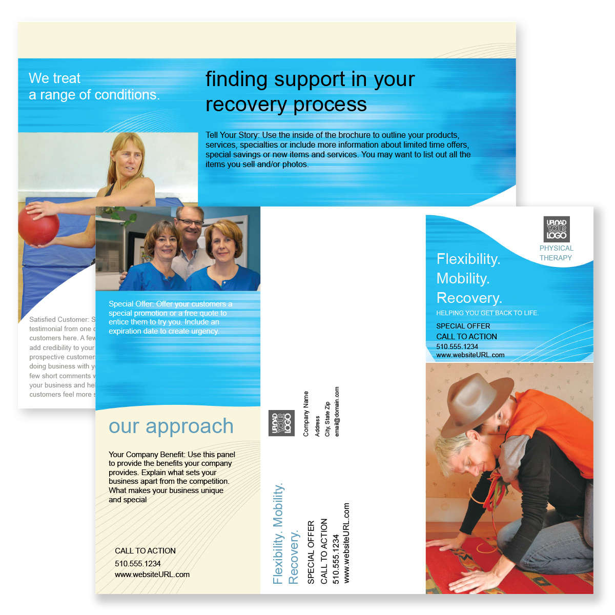Physical Therapy Brochure tri-fold 8-1/2x11 Rectangle | Deluxe