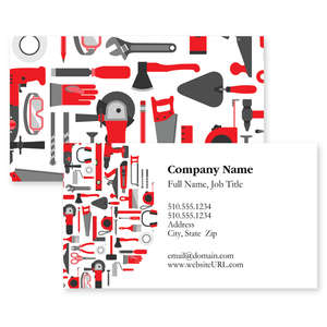 Business Cards - Tools of the Trade Business Card 2x3-1/2 Rectangle