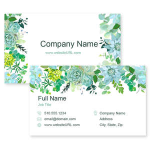 Business Cards - Succulents Business Card 2x3-1/2 Rectangle