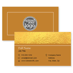 Business Cards - Rough Gold Business Card 2x3-1/2 Rectangle