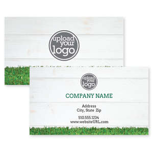 Business Cards - Lush Lawn Business Card 2x3-1/2 Rectangle Horizontal