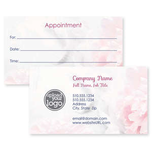 Business Cards - Peony Bouquet Business Card 2x3-1/2 Rectangle Horizontal