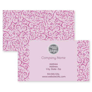 Business Cards - Decorative Scroll Business Card 2x3-1/2 Rectangle Horizontal