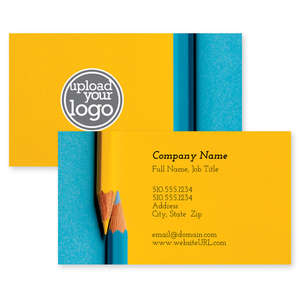 Business Cards - Colored Pencils Business Card 2x3-1/2 Rectangle Horizontal