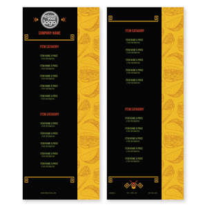 Menus - Mexicali Menu 4-1/4x11 Rectangle Vertical