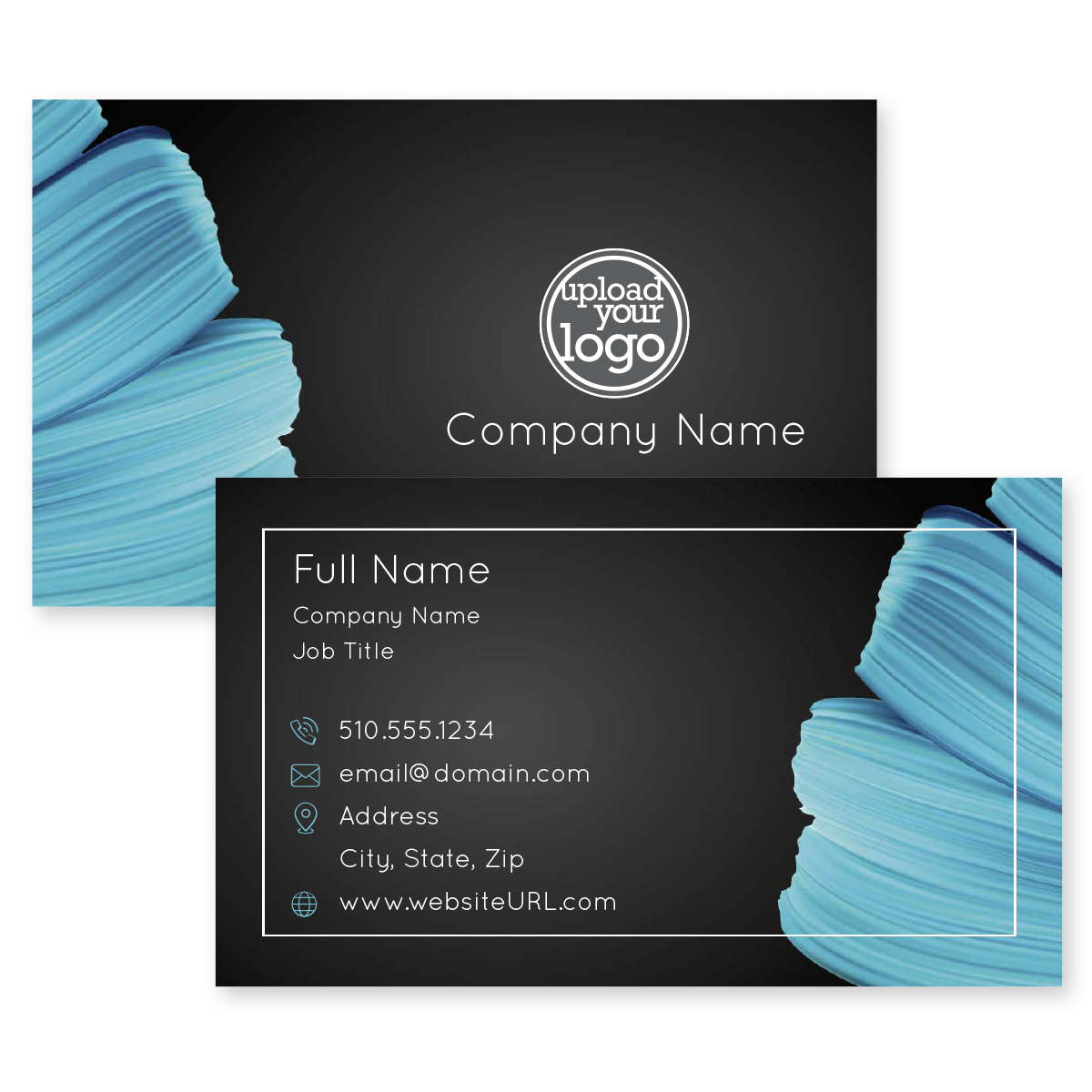 Paint Brush Business Card 2x31/2 Rectangle Horizontal Deluxe