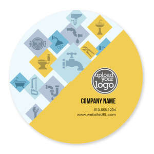 Custom Stickers - Plumber Montage Sticker 4x4 Circle