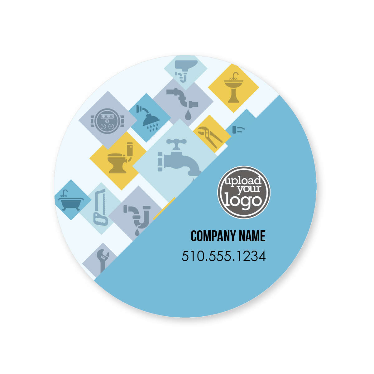 Plumber Montage Sticker 2x2 Circle | Deluxe