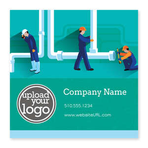 Custom Stickers - Plumbing Solution Sticker 4x4 Square